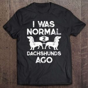 I Was Normal 2 Dachshunds Ago Funny Dog Lover Gift Men Women V Neck 0 2195