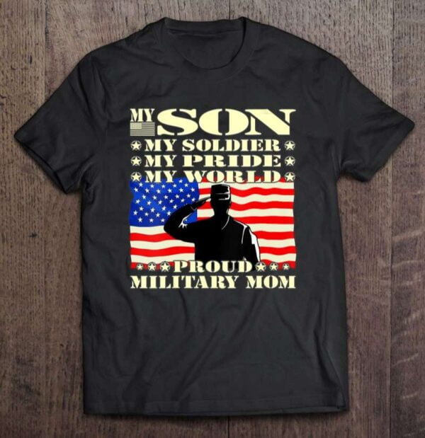 My Son My Soldier Hero Proud Military Mom Army Mother Gifts V Neck 0 2195