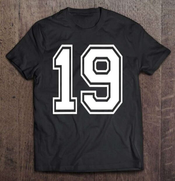 Number 19 Gift Sports Player Team Numbered Jersey V Neck 0 2195