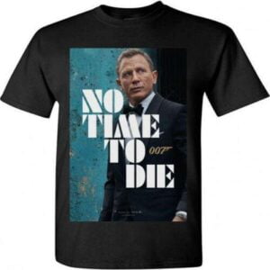 James Bond No Time To Die Poster 007 Movie T Shirt