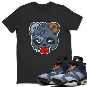 Air Jordan 6 Washed Denim Black T Shirt