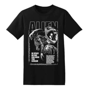 Aliens Space Blk Unisex T Shirt