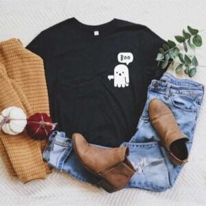 Boo Ghost Halloween T Shirt