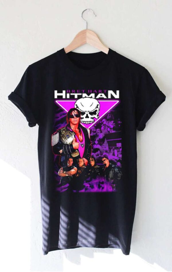 Bret Hart Hitman Popular Wrestling Superstar Black Unisex Shirt