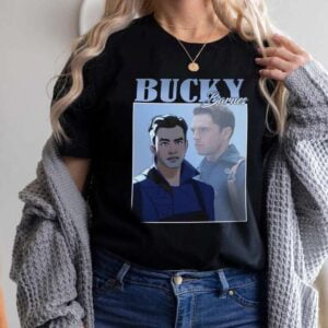 Bucky Barnes Cartoon Sebastian Stan Shirt