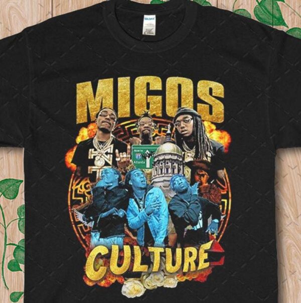 Migos Culture Rap Retro Vintage T Shirt