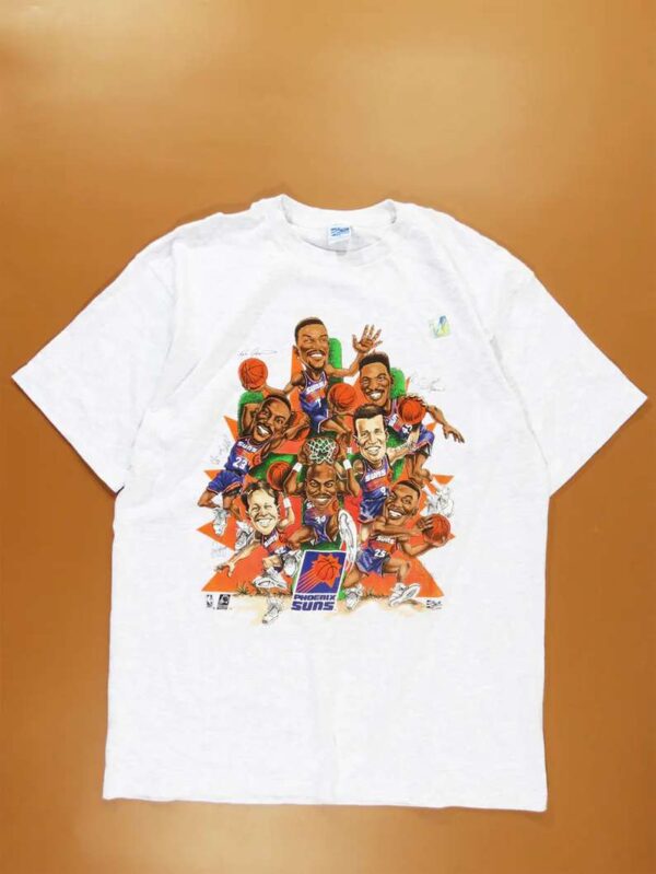 NBA NWT 1994 Phoenix Suns Caricature Hoop De Doo T Shirt