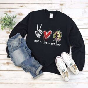 Peace Love Beetlejuice Halloween Sweatshirt T Shirt