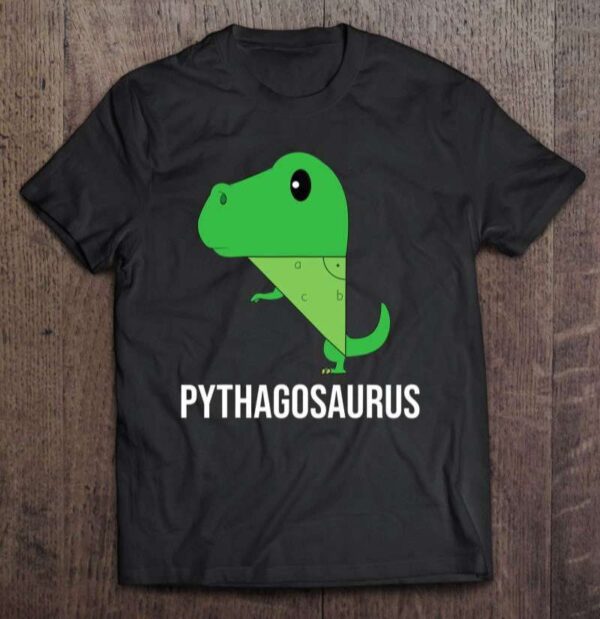 Pythagoras Math Geek Nerd Theorem T Rex Dinosaur Unisex Shirt