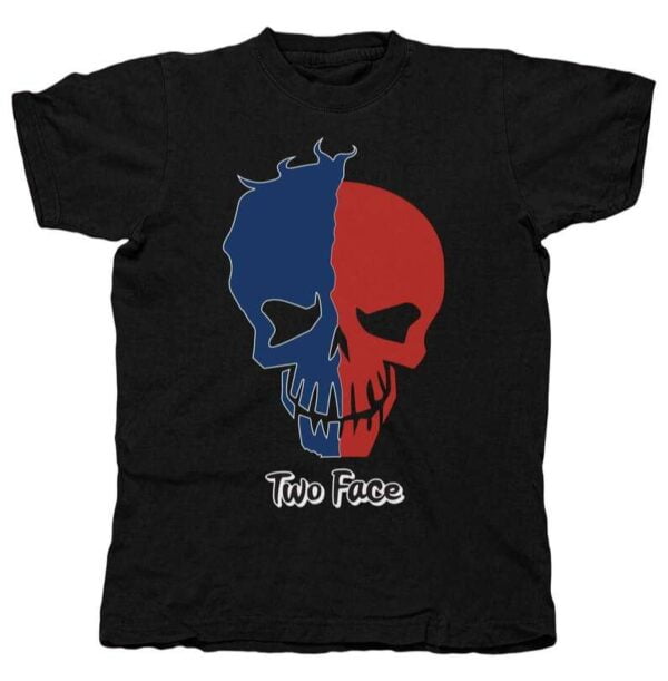 Two Face Skull Comics Movie Shirt