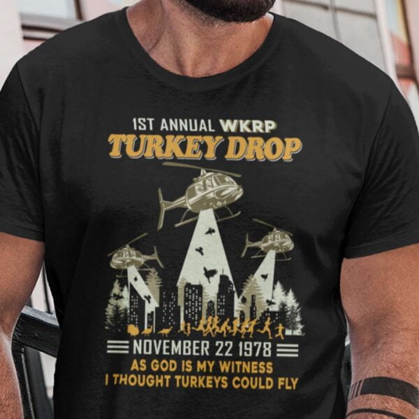 WKRP Turkey Drop Unisex Shirt