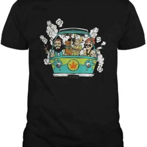 Cheech and Chong with Scooby Doo Smoke Unisex T Shirt