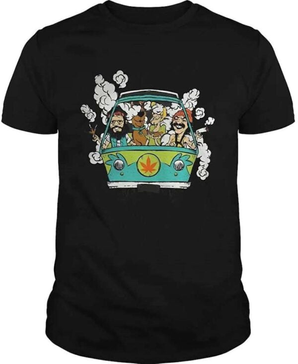 Cheech and Chong with Scooby Doo Smoke Unisex T Shirt