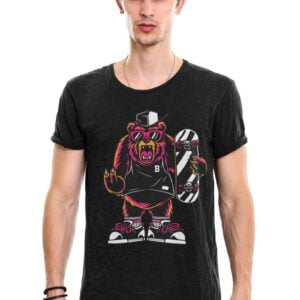Cool Skater Bear Unisex T Shirt