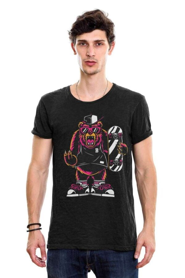 Cool Skater Bear Unisex T Shirt