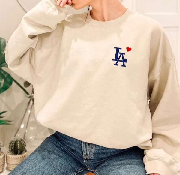 LA Dodgers Heart Sweatshirt Unisex T Shirt