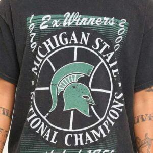 Michigan State Spartans Vintage Court Side Unisex T Shirt