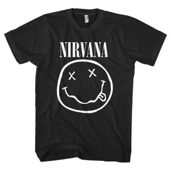 Sale Nirvana Rock Band Smiley Unisex T Shirt