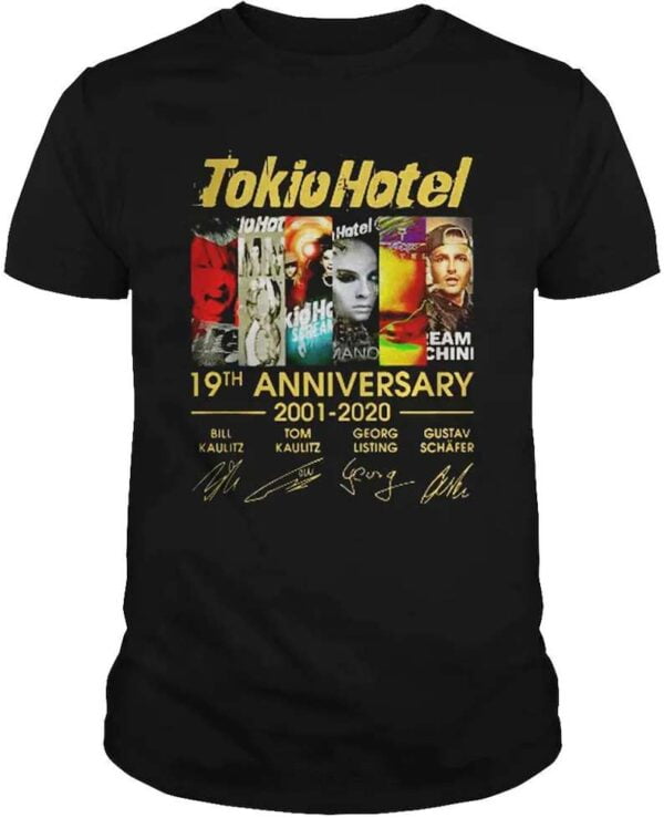 Tokio Hotel 19th Anniversary 2001 2020 Thank You for The Memories Unisex T Shirt