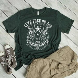 2nd Amendment T Shirt 1776 Live Free Or Die