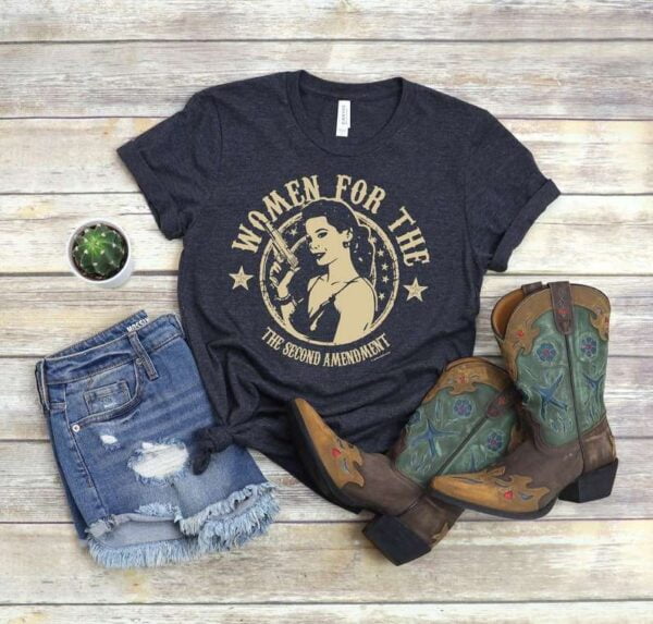 2nd Amendment T Shirt Women For the Second Right to Bear Arms