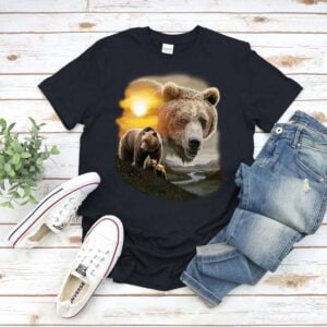 American Grizzly T Shirt North American Bear Wilderness