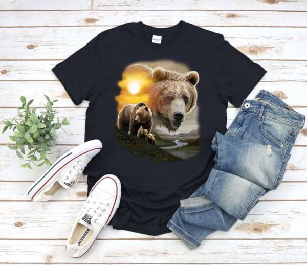American Grizzly T Shirt North American Bear Wilderness