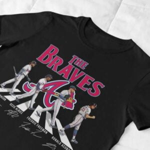 Atlanta Braves Walking Abbey Road Signatures Baseball Team T Shirt