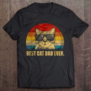 Best Cat Dad Ever Vintage T Shirt