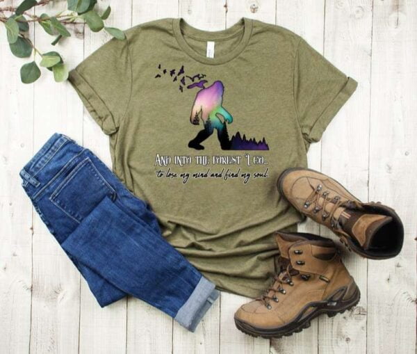 Bigfoot T Shirt Into The Woods