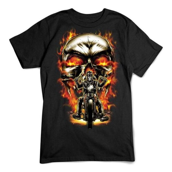 Biker Skull Classic T Shirt