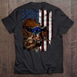 Cow T Shirt American Flag 4th Of July