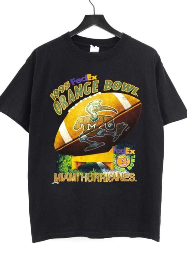 Fed Ex Orange Bowl Miami Hurricanes 1995 T Shirt