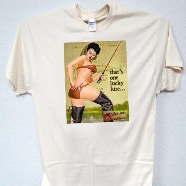 Fishing Lady T Shirt Thats One Lucky Lure