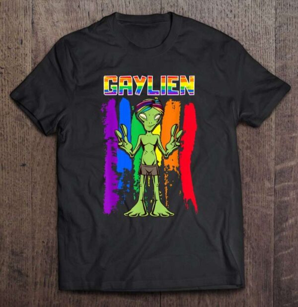 Gaylien Alien Gay Pride Lgbt Rainbow Unisex T Shirt