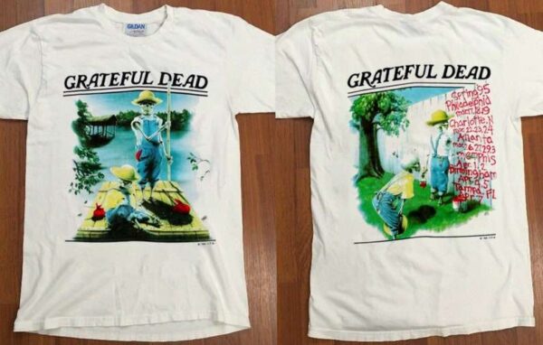 Grateful Dead 1995 Spring Mark Twain Huckleberry Finn T Shirt