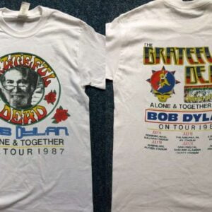 Grateful Dead Jerry Garcia Bob Dylan The Dead T Shirt Alone Together U.S Tour 1987