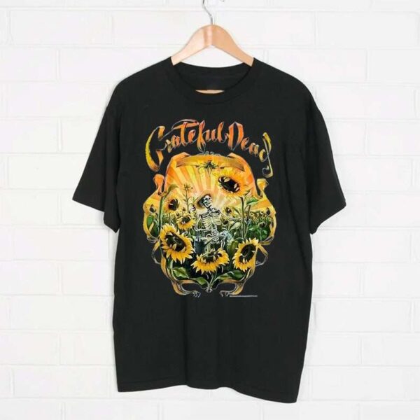 Grateful Dead Skeleton Sunflower Fall Tour Concert NWOT 1994 T Shirt