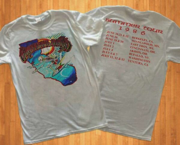 Grateful Dead Summer Tour Vintage 1986 T Shirt