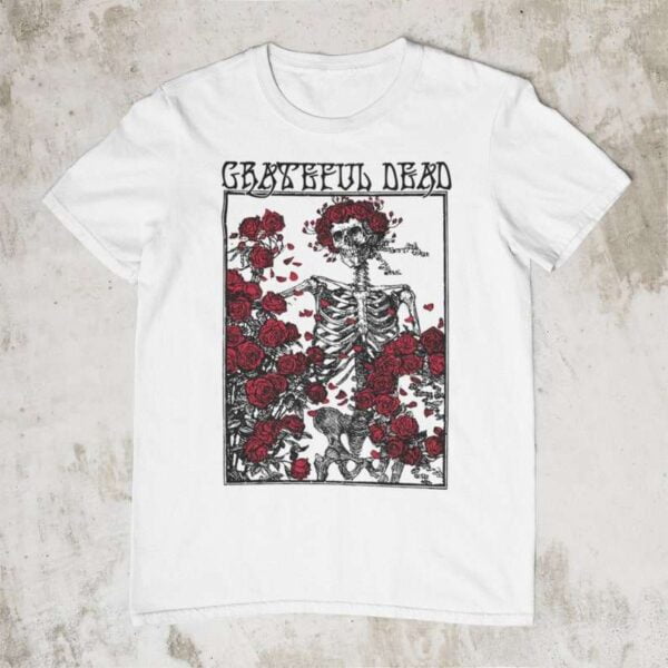 Grateful Dead and Roses Rock Music T Shirt