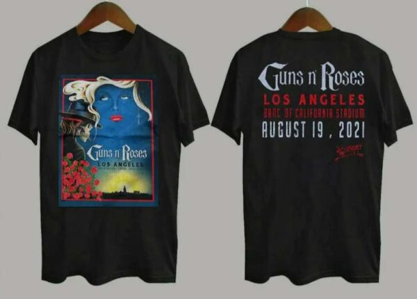 Guns N Roses Los Angeles Banc of California Stadium Tour 2021 T Shirt
