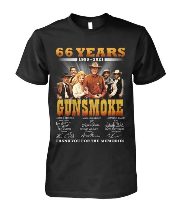 Gunsmoke Shirt 66 Years 1955 2021 Thank You For The Memories