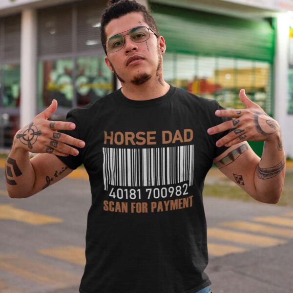 Horse Dad Scan For Payment Unisex T Shirt