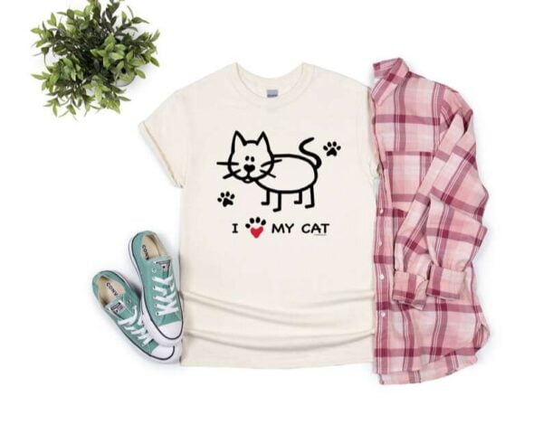 I Heart My Cat T Shirt Love Cats