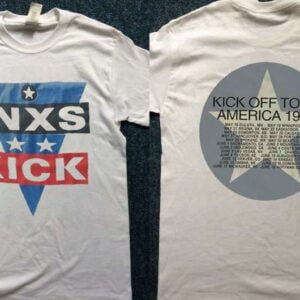 INXS Kick Off America Tour 1988 Star Band Rock Concert T Shirt