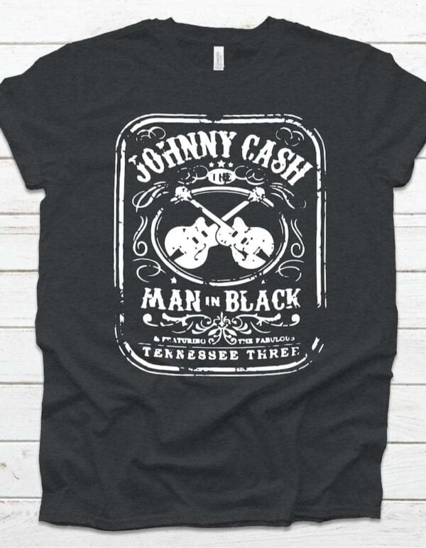 T-shirt Officiel Johnny Cash - The Man Comes Around - Homme Et Femme - Couleur Noir - Coton De Qualité