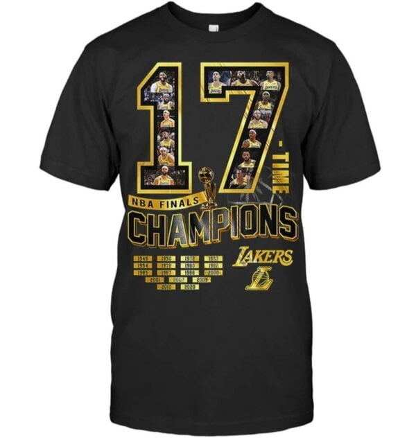 Lakers 17 Time Champions NBA Finals T Shirt