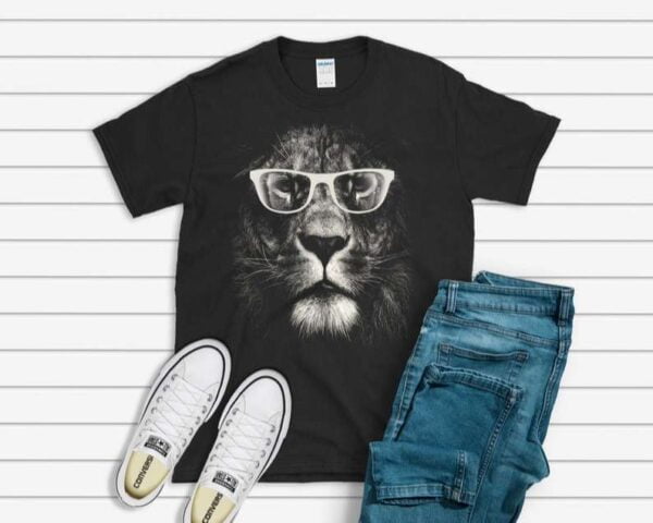 Lion T Shirt King Of The Jungle With Glasses