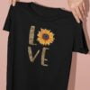 Love Sunflower Leopard Unisex T Shirt