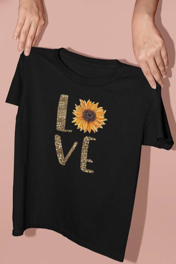 Love Sunflower Leopard Unisex T Shirt